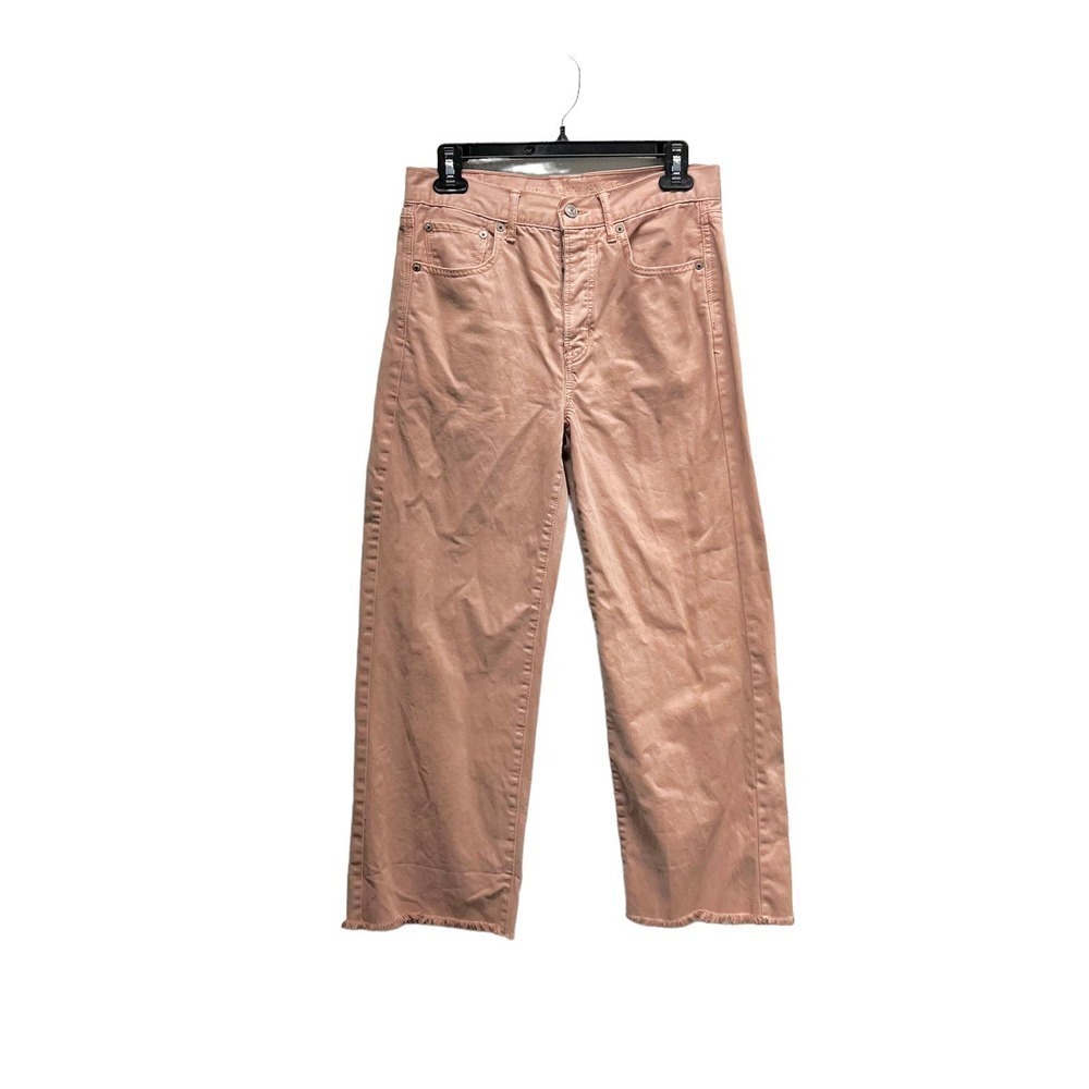 American Eagle Outfitters Wide Leg Crop Jeans Light Pink